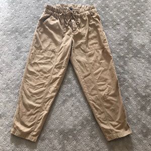 Madewell paper bag waist khaki crops